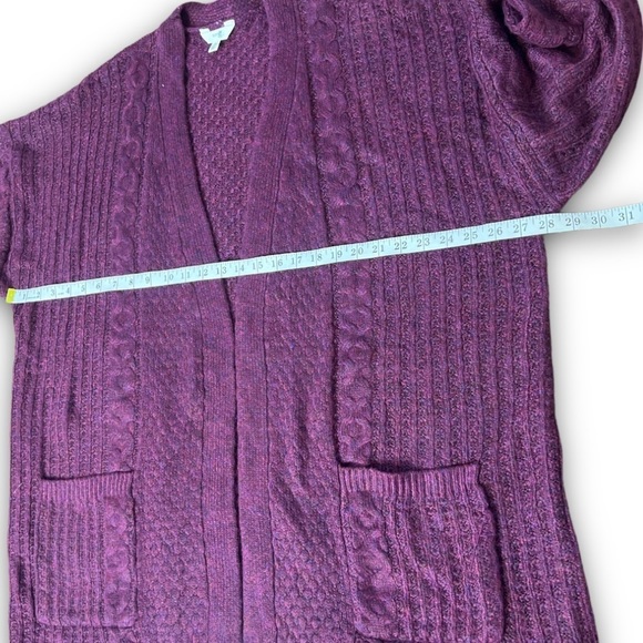 Terra & Sky Cranberry Knit Cardigan - Picture 6 of 10